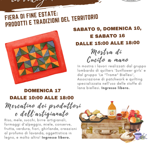 Fiera di fine estate al Museo dell'emigrante di Roasio