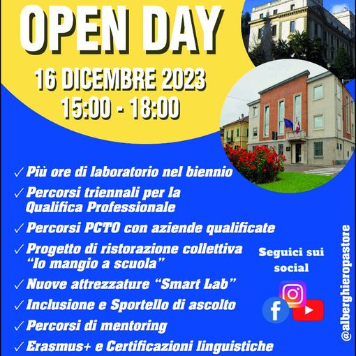 È tempo di Open Day all’IPSEOA “Giulio Pastore” Varallo-Gattinara.