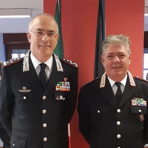 Paolo Morale (ds) con il Generale di Corpo d'Armata Giovanni Nistri, Comandante generale dell'Arma