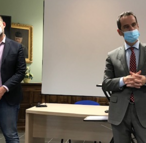 Il sindaco Paolo Tiramani e il manager Angelo Penna