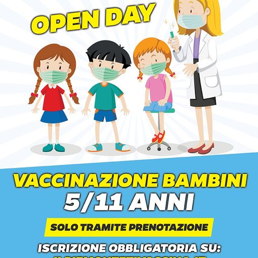 Borgosesia: Domenica 30 gennaio Open Day vaccinale per bimbi 5-11 anni
