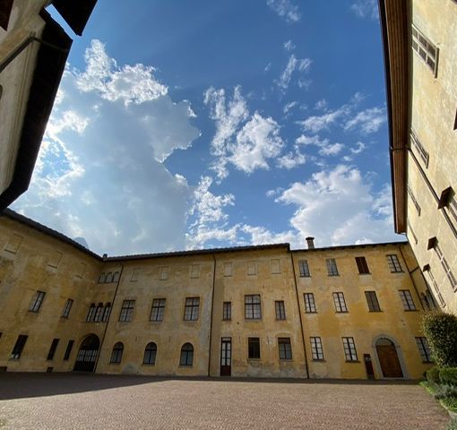Il cortile del Palazzo dei Musei di Varallo