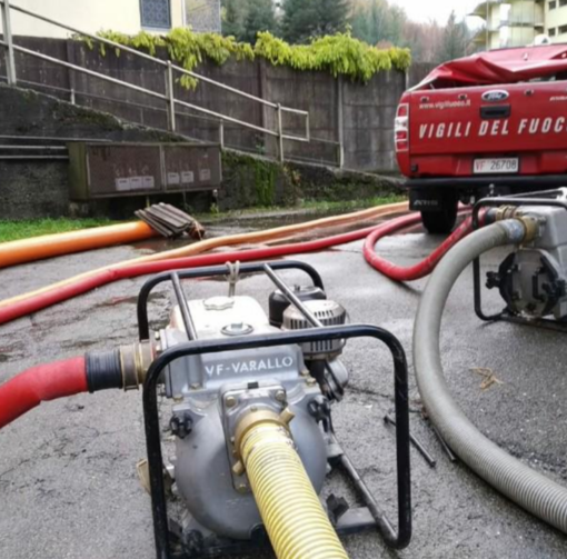 Pioggia e allagamenti: interventi a raffica dei Vigili del Fuoco