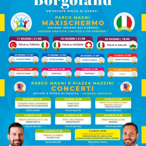 Borgosesia: 2021 Restate a Borgoland, eventi in città