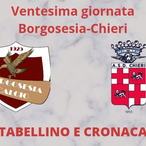 Borgosesia Calcio, equilibrio in campo contro il Chieri: 1-1 il risultato finale