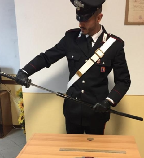 Le armi sequestrate dai Carabinieri