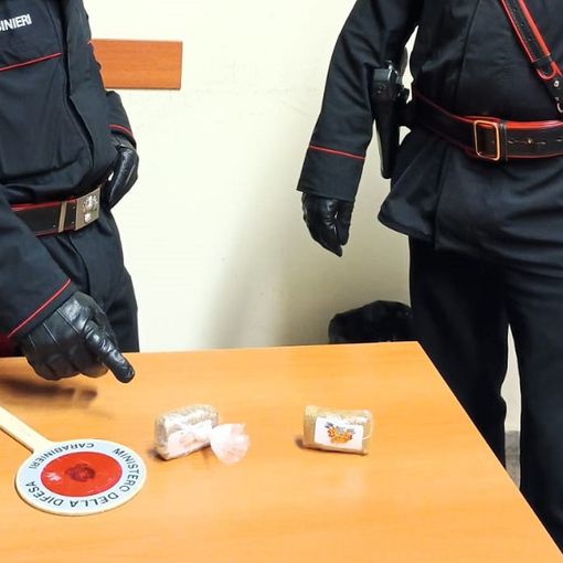 La droga sequestrata dai carabinieri di Arborio.