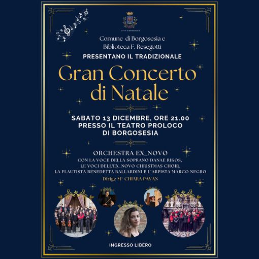 Borgosesia si prepara al Gran Concerto di Natale: musica e atmosfere festive al Teatro Pro Loco