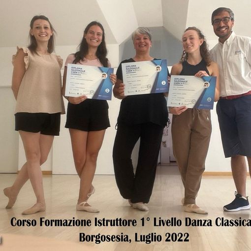 Formazione Istruttore 1 livello danza classica CSEN a Borgosesia