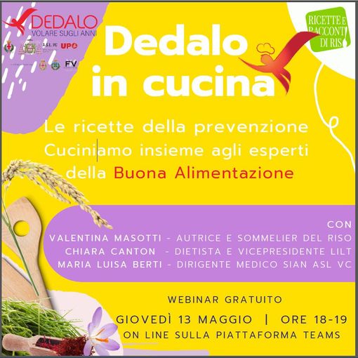 Ripartono le attività del progetto Dedalo volare sugli anni: si ricomincia dalla cucina.