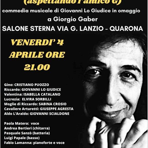 A Quarona uno spettacolo in omaggio al genio di Gaber