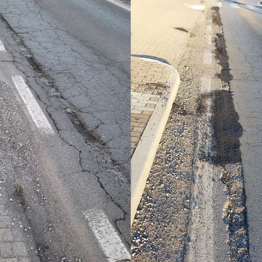 Gattinara, buche in Corso Garibaldi. I residenti: “Siamo stanchi di vedere lavori malfatti”