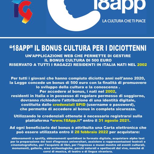 Gattinara: “18APP” UN BONUS CULTURA PER I DICIOTTENNI
