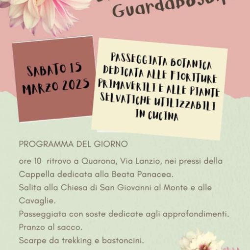 Passeggiata  botanica a Quarona