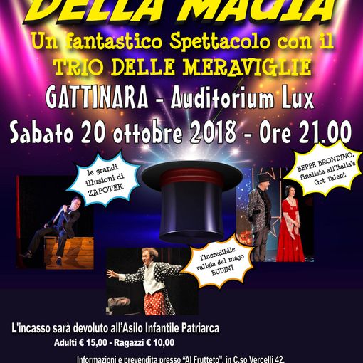 Il Gran Galà della magia a favore dell'asilo Patriarca