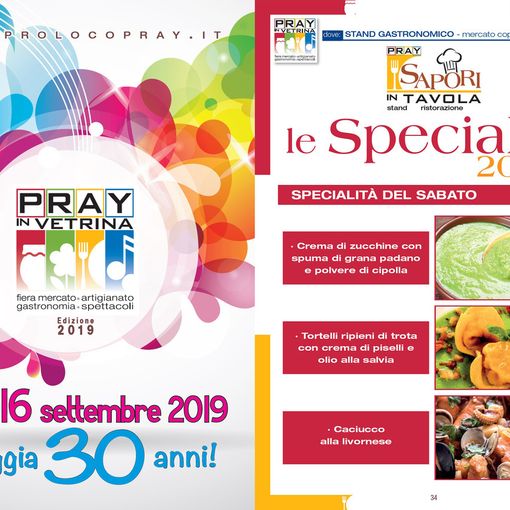 30 anni di Pray in Vetrina: il menù speciale di sabato 14 settembre