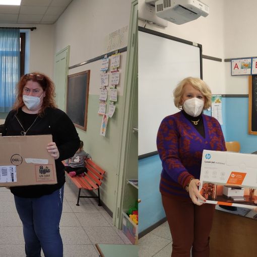 Lozzolo, un computer portatile e una stampante laser per la scuola dell’infanzia e primaria