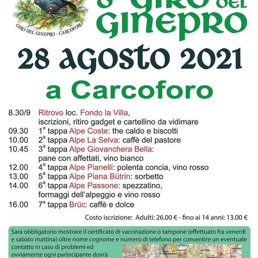 Carcoforo: il Giro del Ginepro alla sua ottava edizione