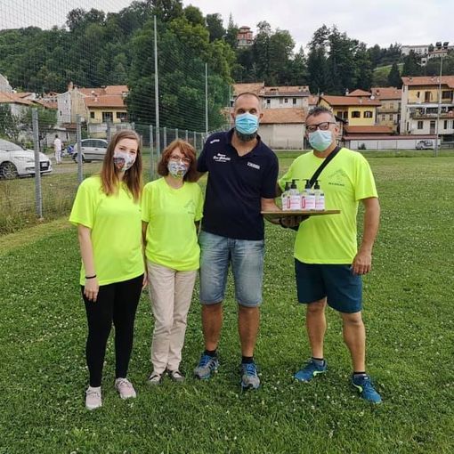 A Pray il Parco Bau dona igienizzanti agli atleti