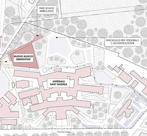Al via la realizzazione del nuovo blocco ospedaliero del Sant'Andrea