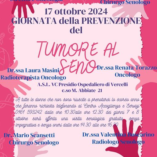 Il 17 e il 19 ottobre due giornate dedicate alla prevenzione al femminile