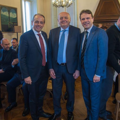 Il Senatore Roberto Rosso , il Ministro Gilberto Pichetto e l’assessore regionale Andrea Tronzano  a Quaona