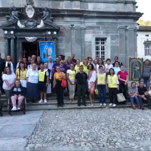 Il pellegrinaggio ad Oropa de il Cammino della Luce di Pray, FOTO