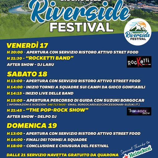 Quarona: Musica, Sport e Street Food al Riverside Festival a Gabbio di Doccio