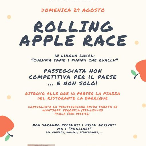 Guardabosone: Rolling apple race, passeggiata non competitiva per il paese