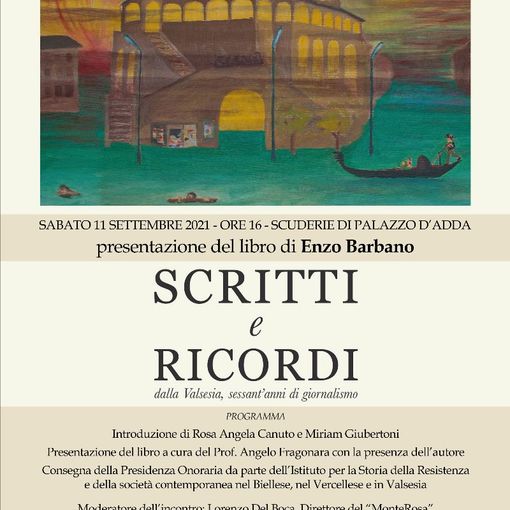 A Varallo la presentazione del libro di Enzo Barbano
