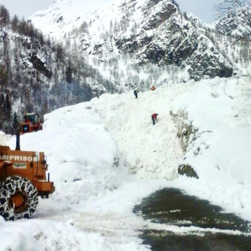 In Valsesia si libera la slavina della Ciaffera