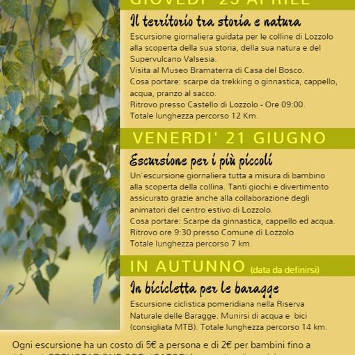 Tre gite a Lozzolo: alla scoperta del territorio tra storia, natura, sport e divertimento