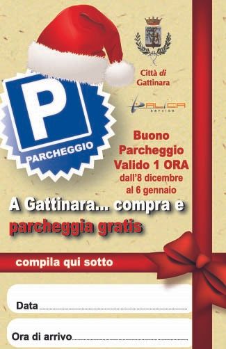 In arrivo a Gattinara i ticket per parcheggiare gratis durante le feste