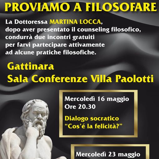 Gattinara: Doppio appuntamento con il Counseling Filosofico in Villa Paolotti