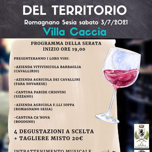 Romagnano: &quot;Vino per Bacco&quot; serata dedicata a vini del territorio