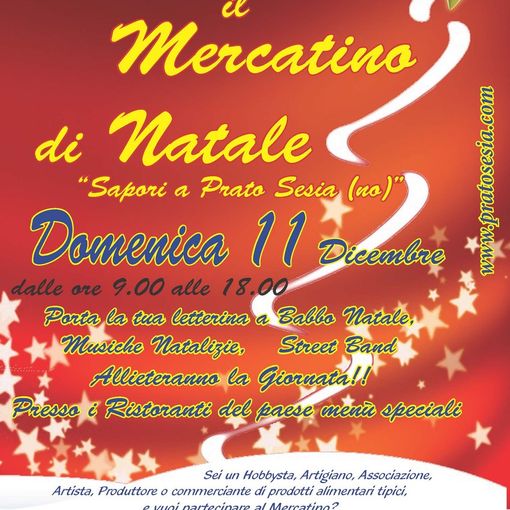 A Prato Sesia in preparazione il mercatino di Natale dell'11 dicembre