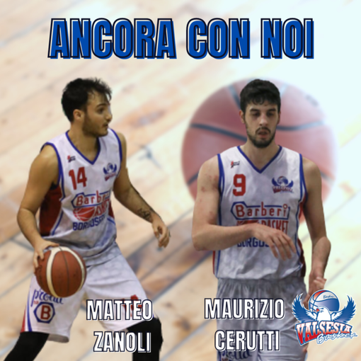 Barberi Valsesia Basket: riconfermati Cerutti e Zanoli
