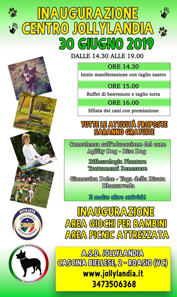 Apre Jollylandia, un paradiso nel verde per cani e padroni. Il Parco Bau sarà Special Guest Apre Jollylandia, un paradiso nel verde per cani e padroni. Il Parco Bau sarà Special Guest