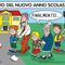 Bentornata scuola! i banchi si riempiono e... le auto si accalcano, illustrazione Giovanni Cavallo
