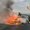 Dal Nord/Ovest, incendio auto lungo la A26 FOTO