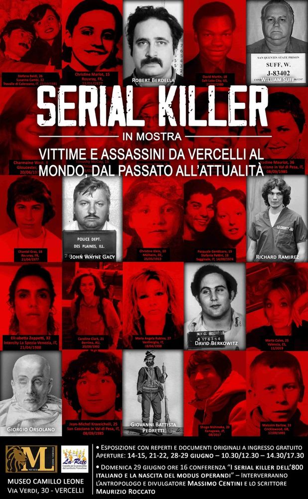 Quando la cronaca nera diventa storia: a Vercelli una mostra sui serial killer