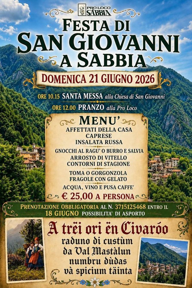 Festa di San Giovanni a Sabbia, una giornata tra tradizione, pranzo e comunità Festa di San Giovanni a Sabbia, una giornata tra tradizione, pranzo e comunità