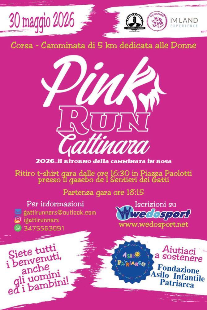 Gattinara, il 30 maggio appuntamento con la Pink Run Gattinara, il 30 maggio appuntamento con la Pink Run