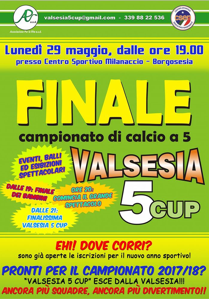 Borgosesia: Grande evento per il calcio a 5 CSEN