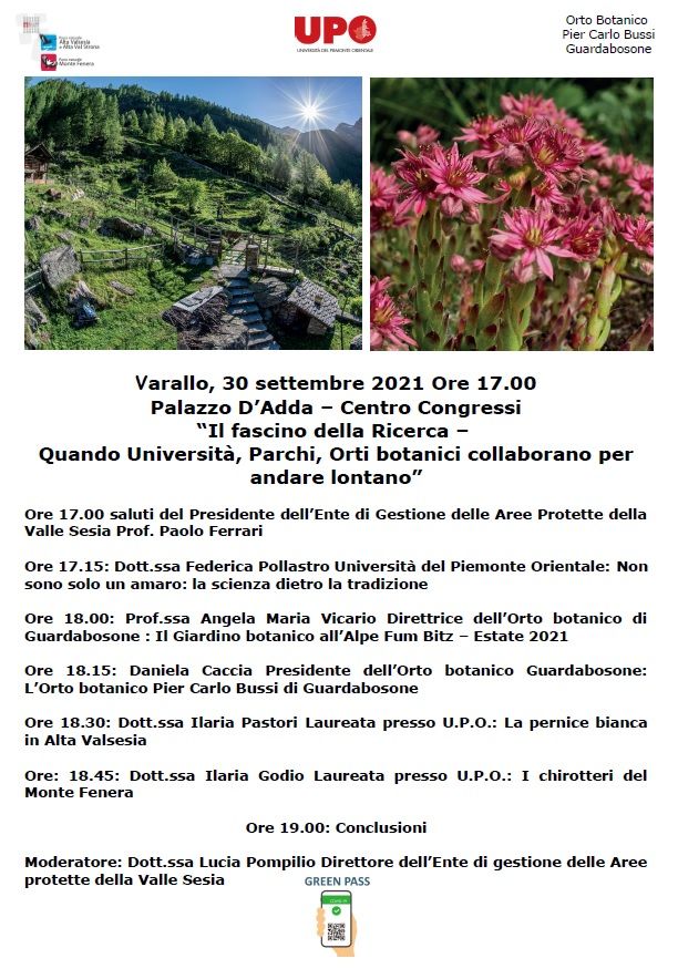 Quando Università, Parchi, Orti botanici collaborano per andare lontano