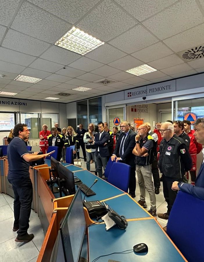 Il capo dipartimento della Protezione Civile Fabio Ciciliano in visita in Piemonte