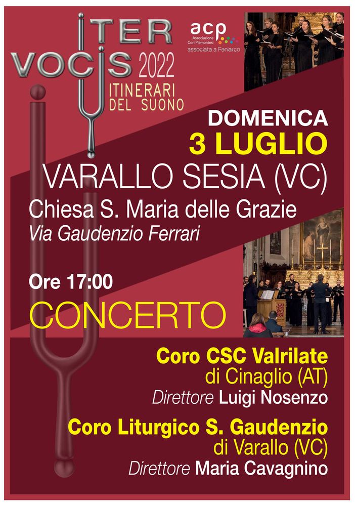 Varallo: “ITER VOCIS”  in scena domenica 3 luglio