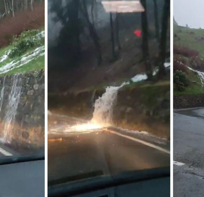 Strade allagate e rive straripanti: criticità sulla strada per Bielmonte.
