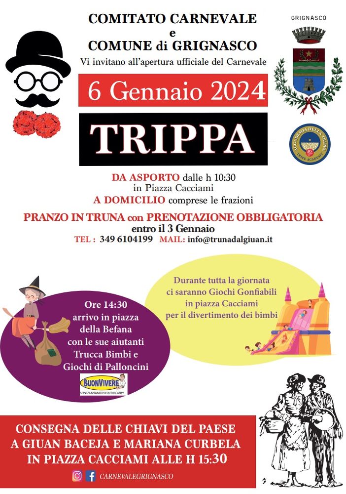 Grignasco: Arriva la Befana e inizia il Carnevale