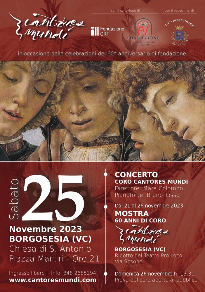 Cantores Mundi Borgosesia, 60 anni di coro